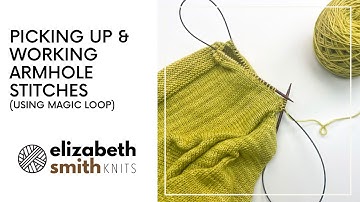 Picking up stitches around armhole (using Magic Loop method)