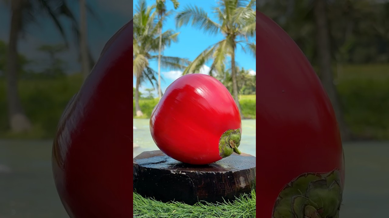 Red Coconut at Peak Ripeness