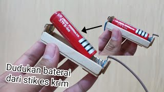 How to make a battery holder from popsicle sticks | DIY battery holder