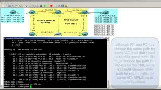 GNS3 Topology - AToM (EoMPLS Preferred Path using IP routing) part 2 of 3.mp4