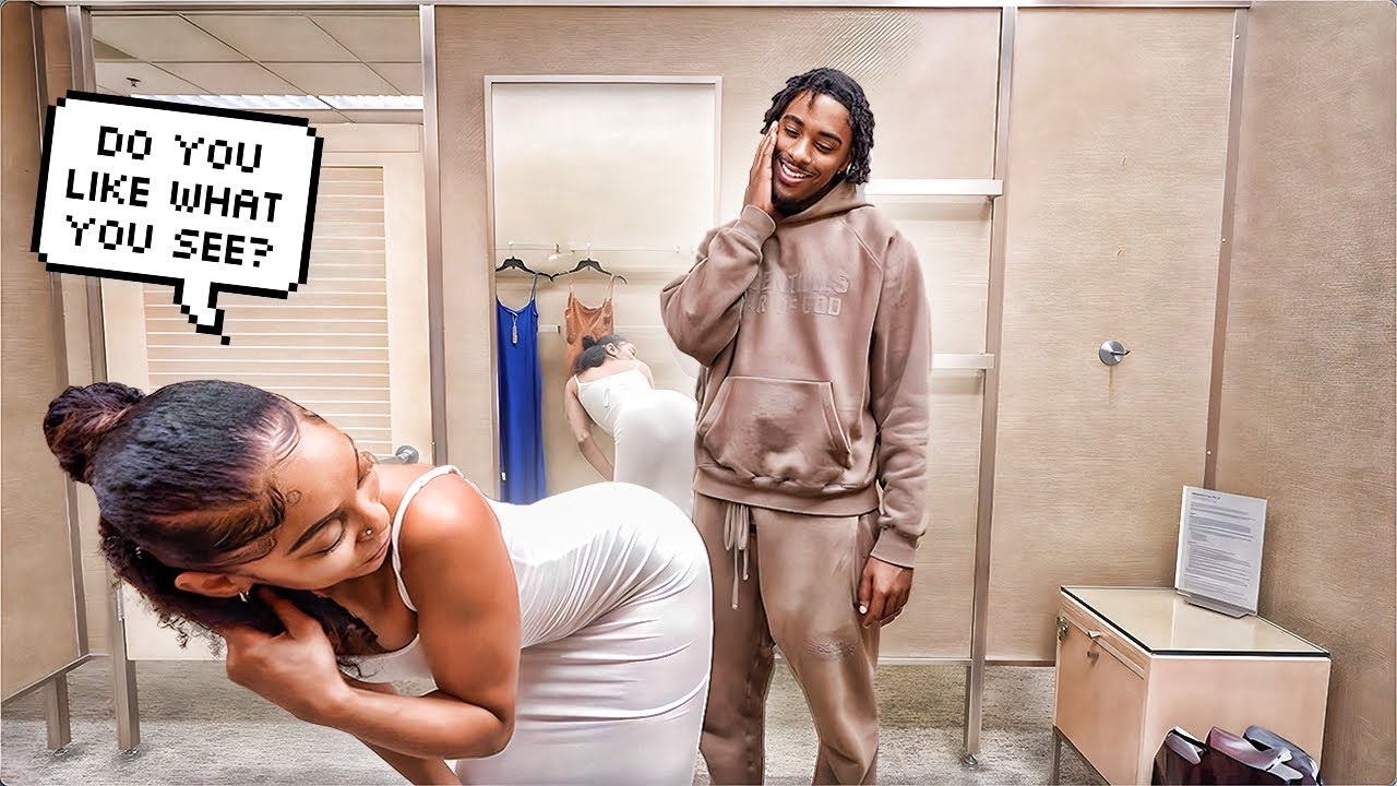 Возбуждаю своего парня в публичном розыгрыше…