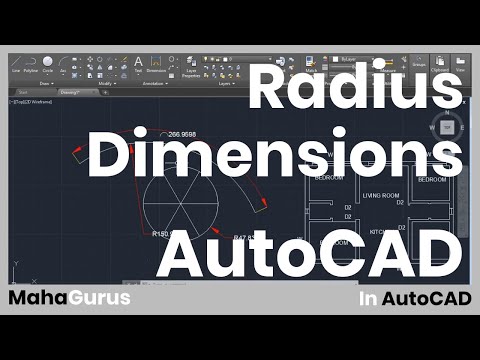 How to Create  Circular and Radius Dimensions in AutoCAD- Radius Dimensions AutoCAD Tutorial
