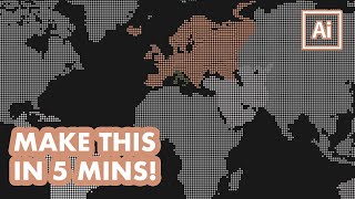 How I made this Dotted World Map in Adobe Illustrator! (Beginner Friendly)