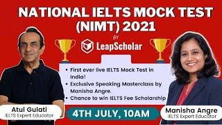 National IELTS Mock Test (NIMT) 2021 By Leap Scholar | IELTS 2021