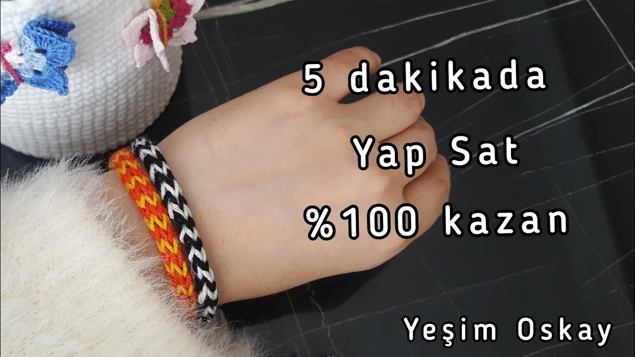 NASIL TARAFTAR BİLEKLİK YAPILIR. Amigurumi Bileklik Nasıl yapılır #taraftar #bileklik #takı