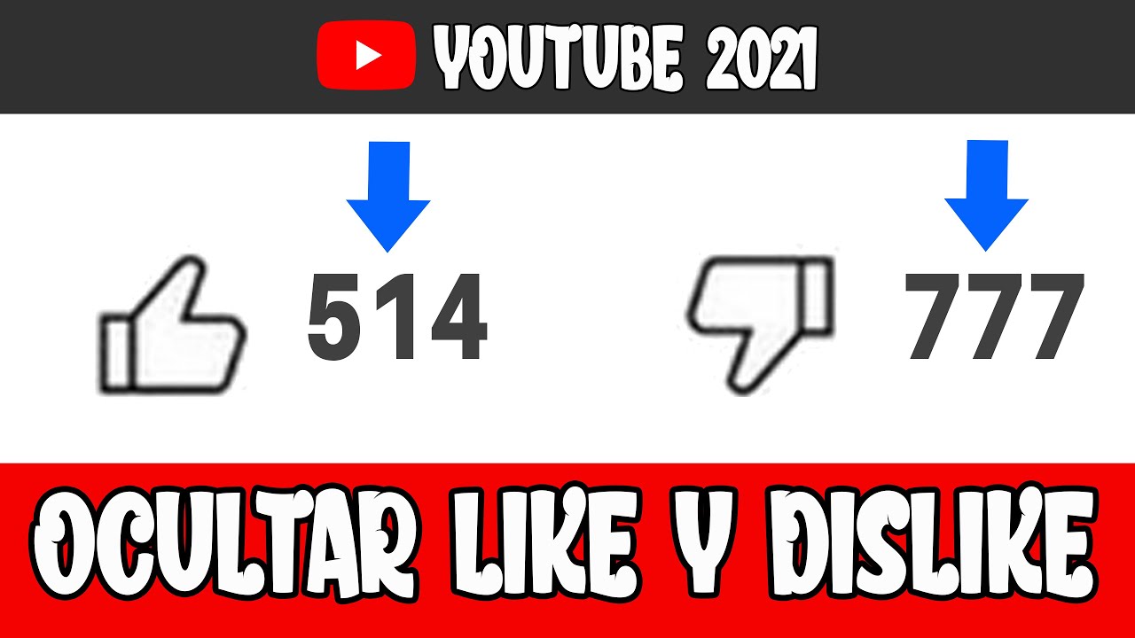 Como ocultar LIKE & DISLIKE (👍 👎) de los videos de tu canal de YouTube