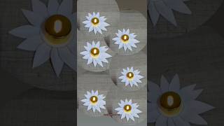 White Paper flower craft #DIYdiya #ecofriendlycrafts #youtubeshorts #diwalidecor #youtube #diyshorts