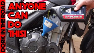 How to Change the Oil in a Motorcycle: Honda CB500X First Oil Change