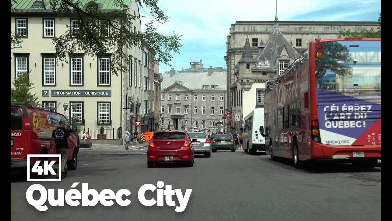 Driving in Québec City, Québec, Canada 4K (2022 Summer)