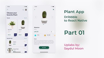 Plant App By Saydul Moon Dribbble To React Native Part #01