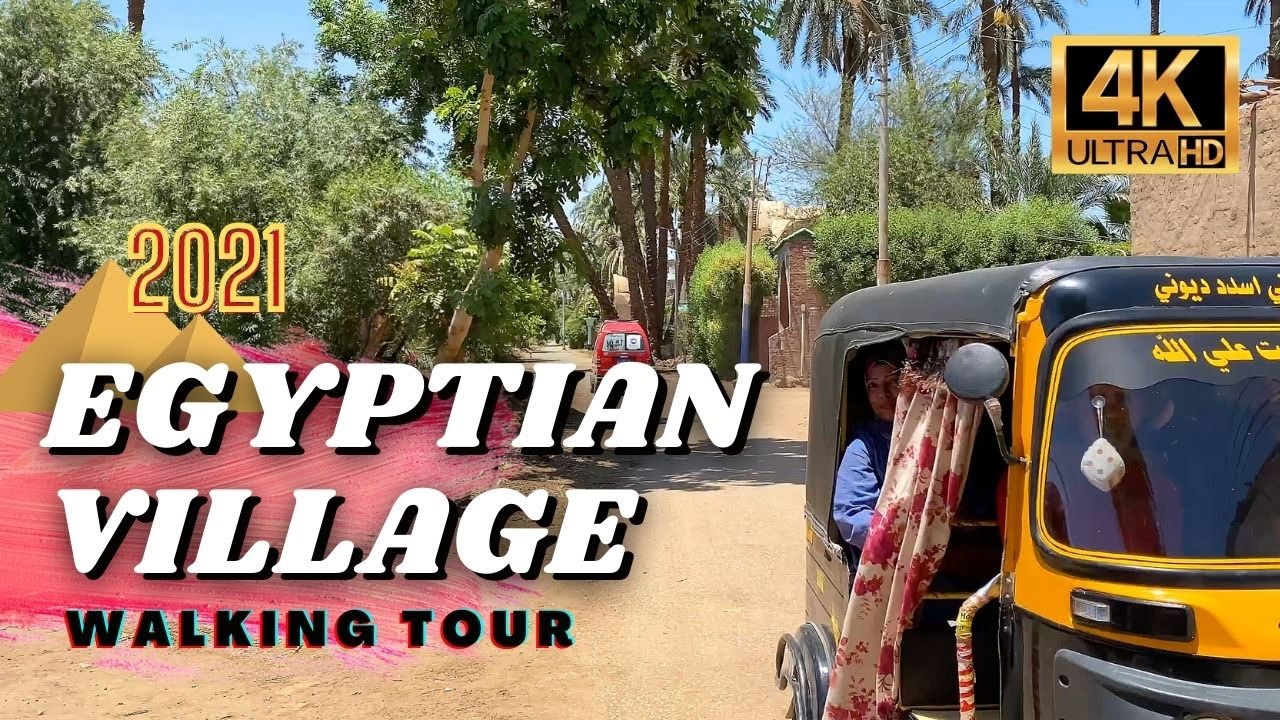 Luxor, 이집트 | Egyptian Village | 도보 여행 4K