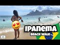 Ipanema / Arpoador beach walk during pandemic Rio de Janeiro Brazil 2021 4k virtual walking tour