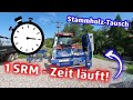 1 Schüttraummeter in Rekordzeit?! ⏱️ Sägespaltautomat im Härtetest + Stammholz-Tausch!