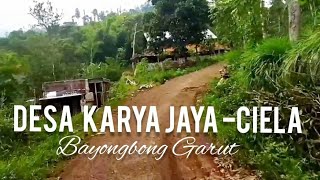 jalan perkampungan sejuk desa kerya jaya dan desa ciela bayongbong garut
