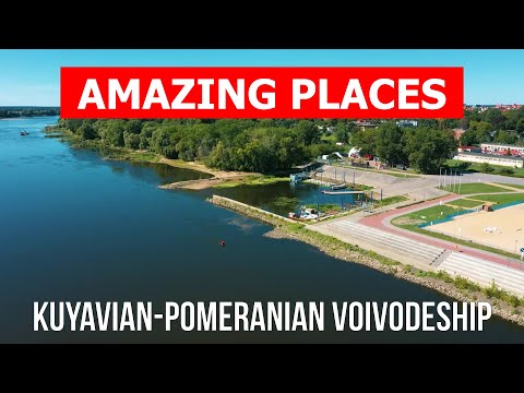 Travel Kuyavian-Pomeranian Voivodeship, Poland | Cities, tourism, vacation, nature | Drone 4k video
