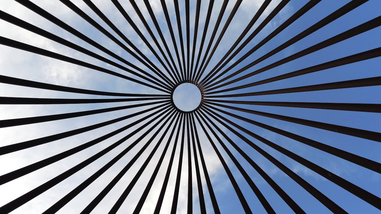 flying my drone through a rocket shaped sculpture at Heartbreakers brewery