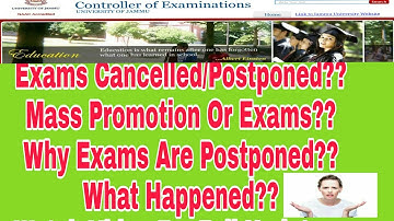 #Jammu_University Exams Postponed For 1st & 3rd Semester Reg/Pvt, CBCS & Non CBCS|Know The Reasons.