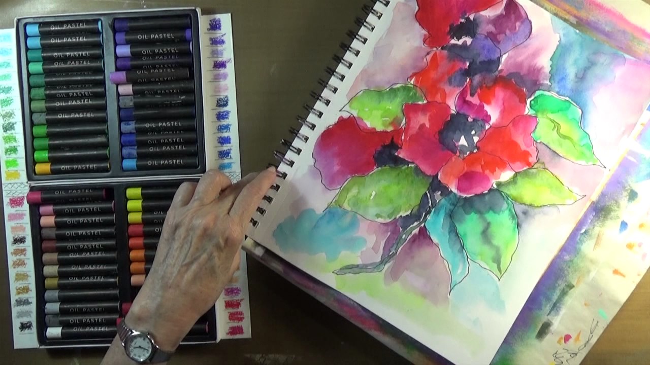 Using Oil Pastels On Watercolor Paper