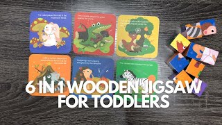 6-in-1 Animal Wooden Jigsaw for Toddlers