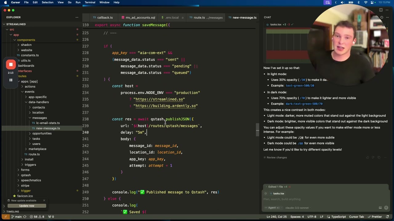 Tasks added to the dashboard