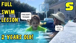 SWIM LESSON FOR 2 YEAR OLD | Full Lesson breakdown | Learn to teach a child to swim