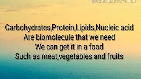 Performance task in Physical Science.. Gr. 11 ABM-C Biomolecules