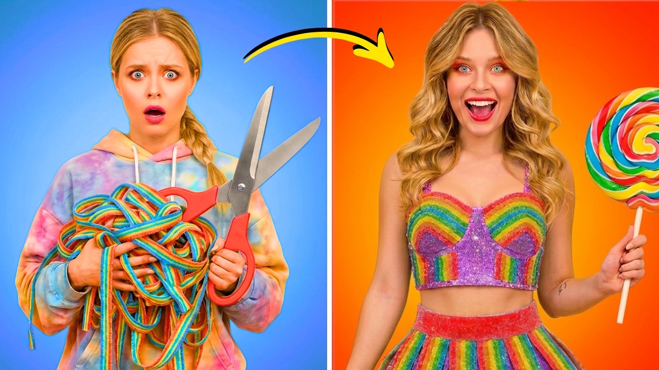 EPIC 24H RULE CHAOS 😎 clever food sneaks & makeup hacks