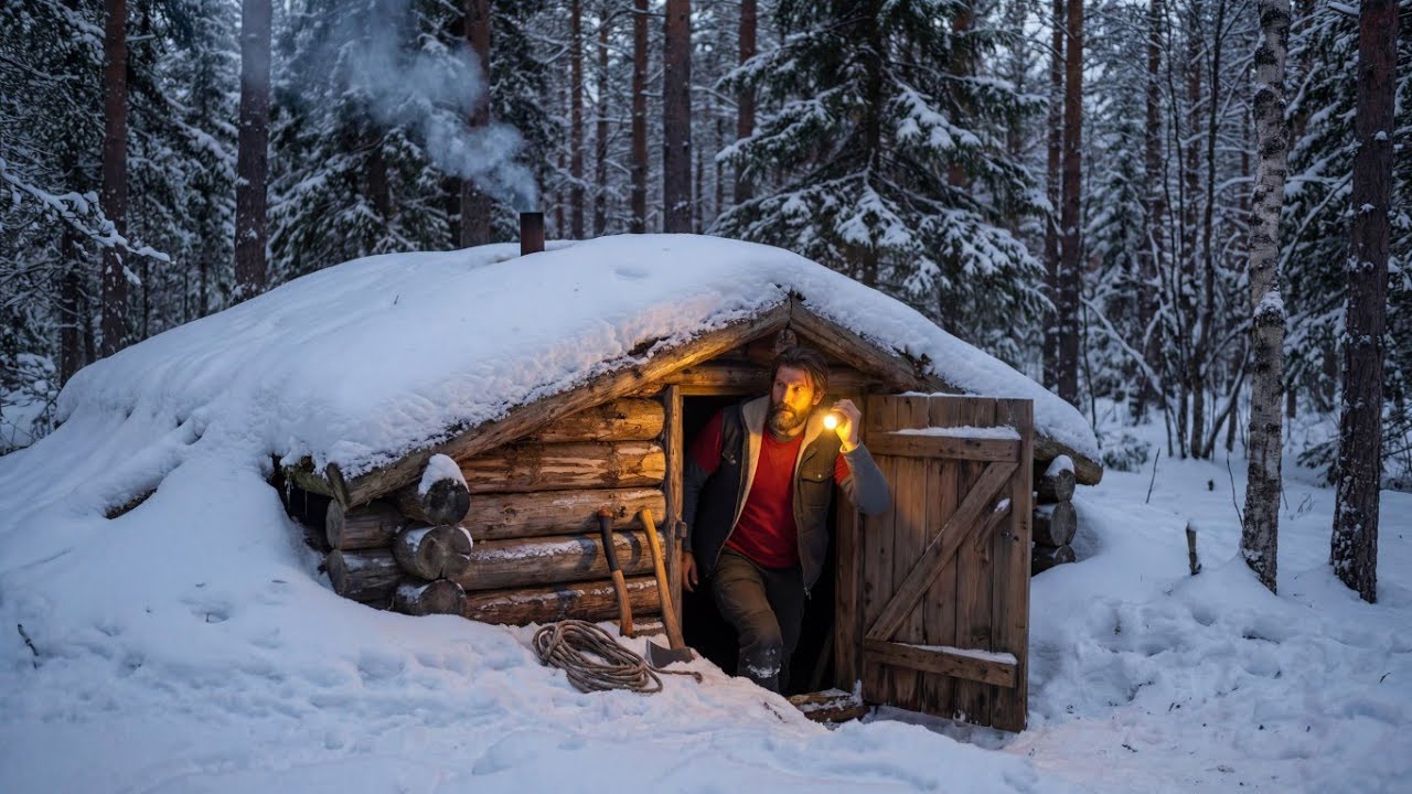 Secret Underground Modern Shelter Hidden Beneath a Frozen Mountain (ASMR)