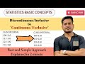 STATISTICS | Learn to convert data from INCLUSIVE to EXCLUSIVE form in 2 minutes | Piyush sir | GMA