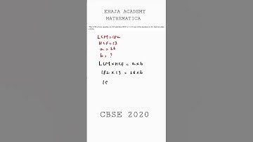 If LCM of two numbers is 182 and their HCF is 13. One number is 26 find the other