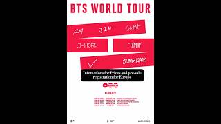 BTS World Tour Announcement 2026 (Informations for Europe)