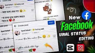 New Viral Facebook Post Status Video Editing In CapCut | Facebook 