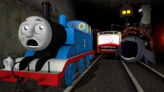 Building a Thomas Train Chased By Bus Eater,Bloop,New House Head Trevor Henderson in Garry's Mod