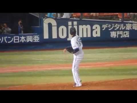 三上朋也(横浜DeNA)投球,試合終了 2014年9月7日