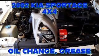OIL CHANGE AND GREASE 2002 KIA SPORTAGE