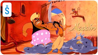 Aladdin 1992 Scene Aladdin On The Run One Jump Ahead...