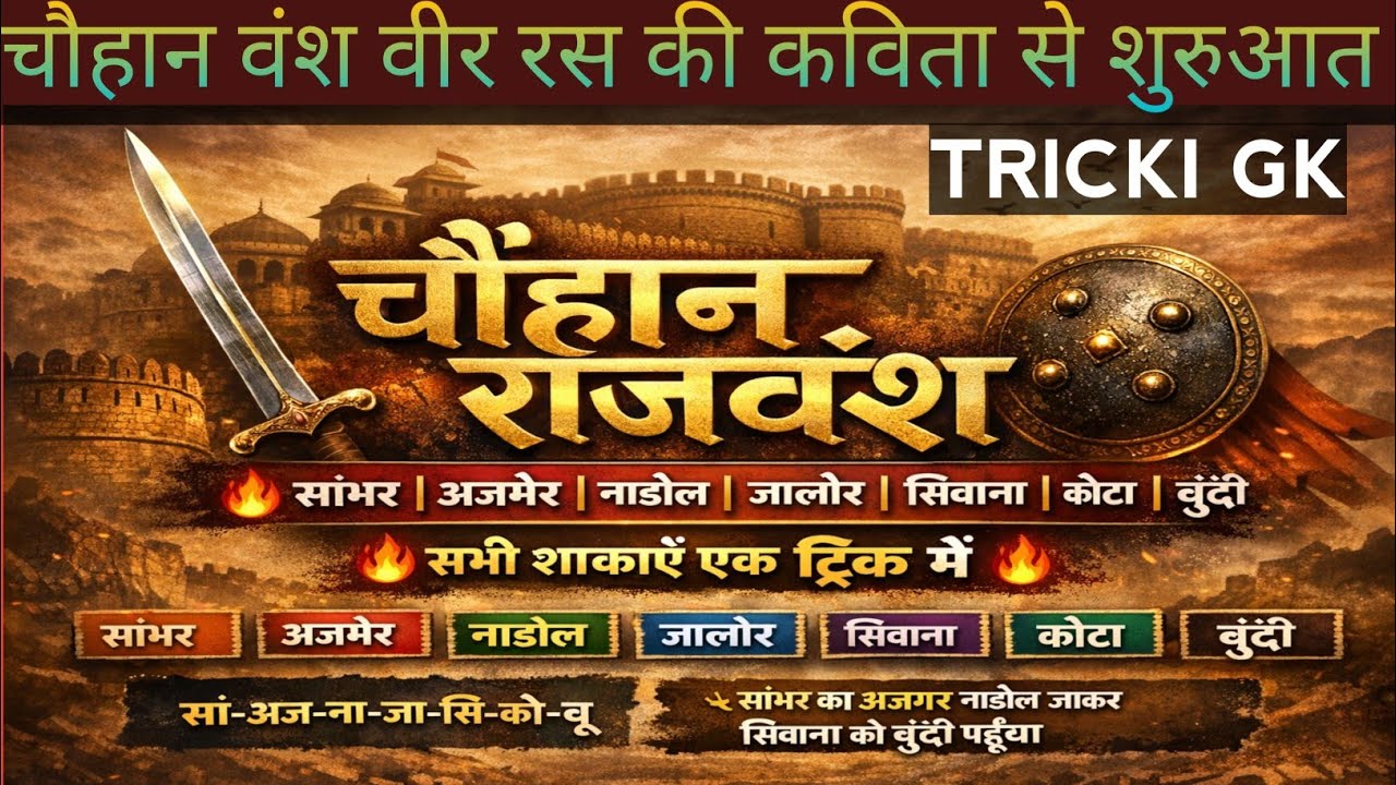 ट्रीक्स सहित चौहान वंश   का वंशवृक्ष  एवं शाखाएँ  , History of chouhan vansh #chouhan_vansh 