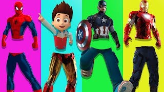 Wrong Legs Ryder Paw Patrol Spiderman Iron Man Captain America Finger Family Song Colors For Childre