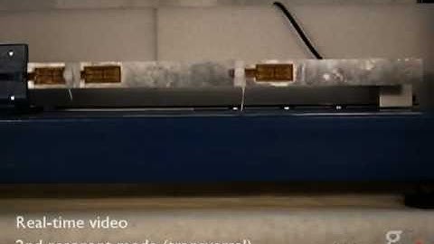 Real-time video of the resonance shapes of a smart beam