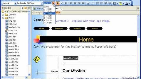 FrontPage Tutorial Adding Home Page Content Microsoft Training Lesson 3.1