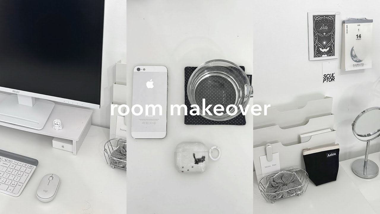 aesthetic room makeover: pinterest inspired + desk set up + room tour