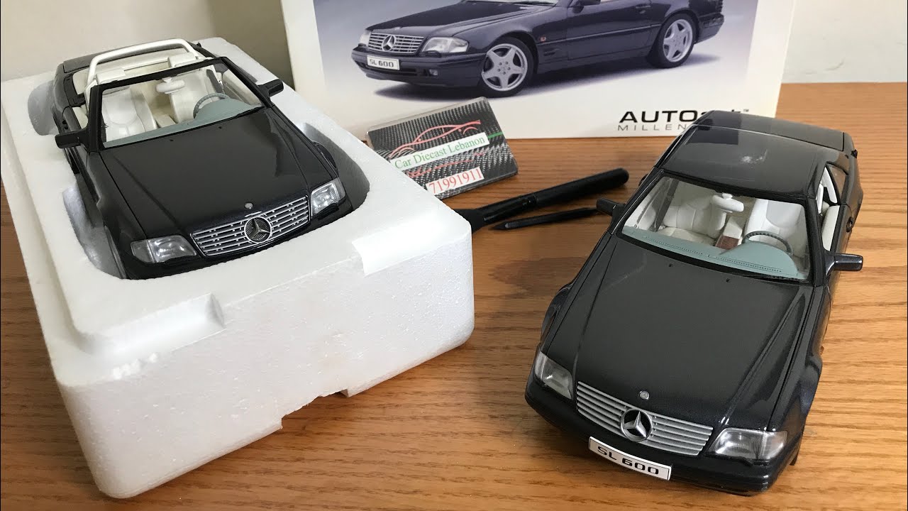 メルセデス・ベンツ SL 600 1/18 1:18 Mercedes Benz Mercedes benz sl 600 by autoart millenium scale 1/18 - YouTube