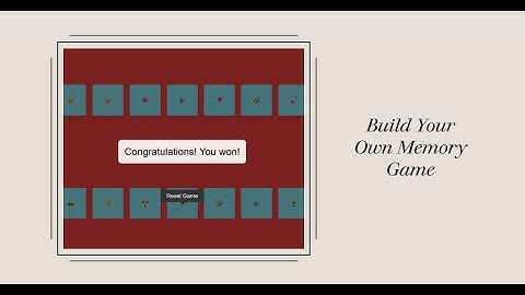 HTML CSS JavaScript Project 15:Memory Game