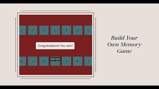 HTML CSS JavaScript Project 15:Memory Game