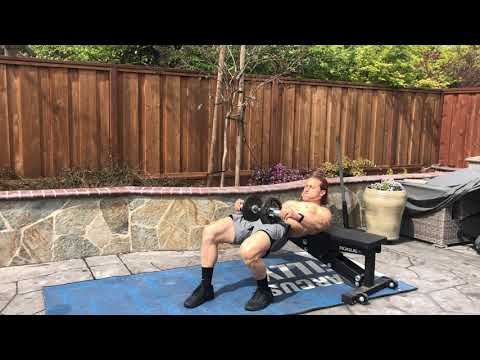 B Stance Dumbbell Hip Thrust