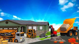 Mega Build: Giant Trucks Construct a Dream House! 🚚🏗️ | Construction Cartoon