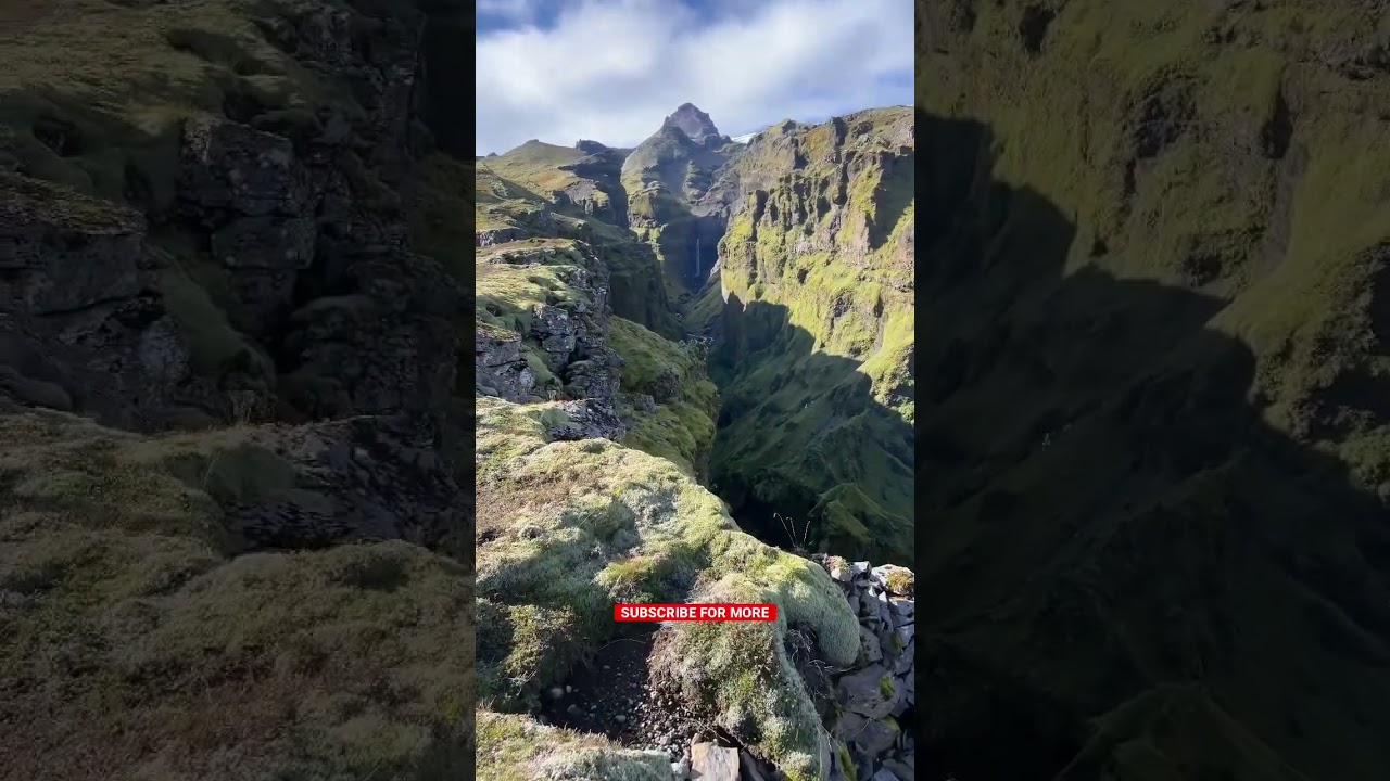 Múlagljúfur Canyon looks like Jurassic World 😍🦕🦖 #shorts #reels #canyon #travel #jurassicworld — Hangandifoss — video poster