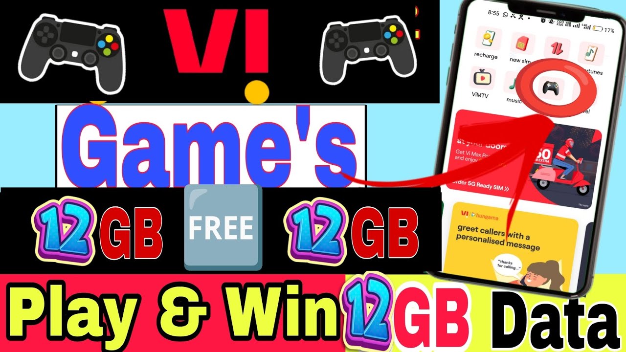 Vi Games Vi Game's 12GB Free Data 🔥| Vi play & win 12gb data | Vi game's free ...