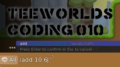 Teeworlds programming #010 - advanced 0.7 chat command system