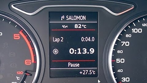 Audi A3 8v, MY2014 - lap timer and oil temperature activation - vključitev štoparice in prikaza olja